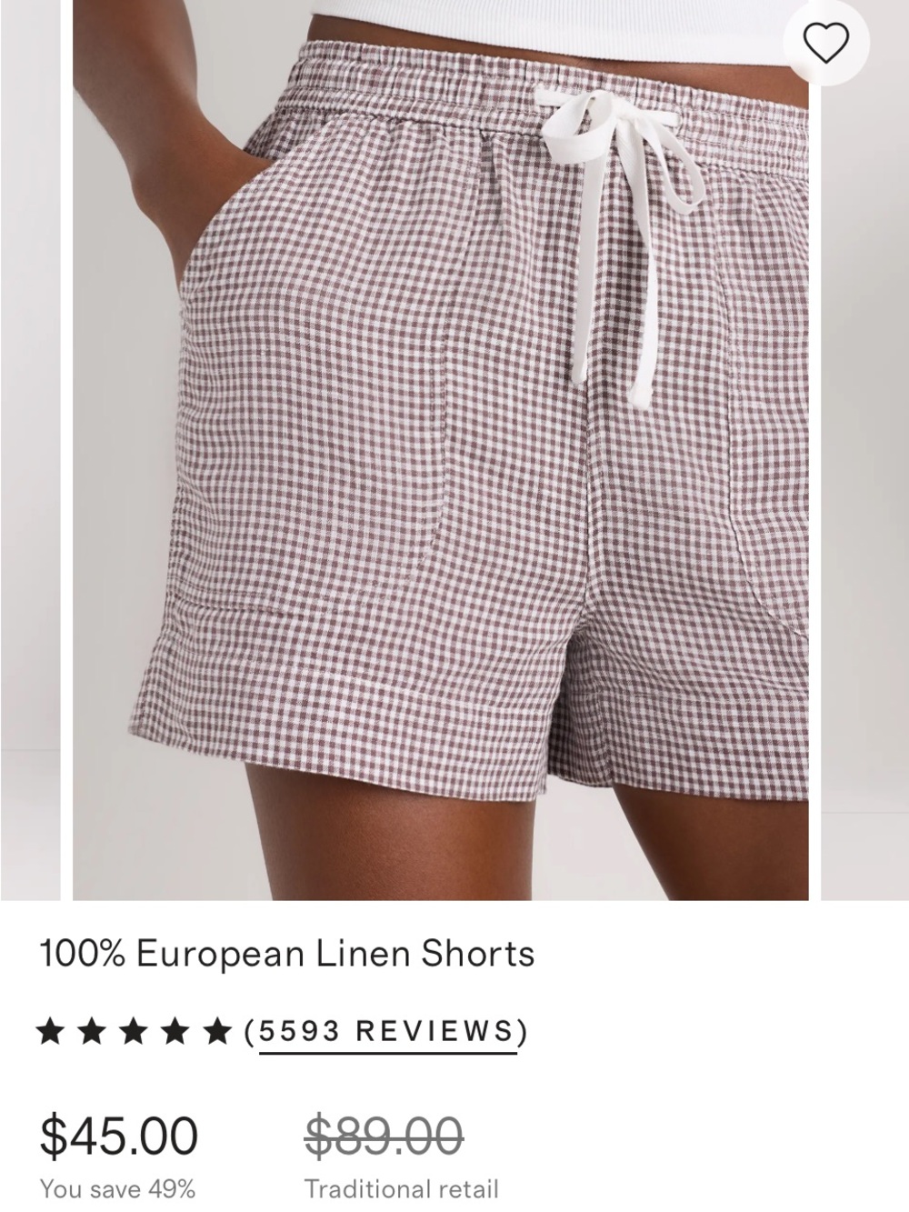 100% European Linen Shorts